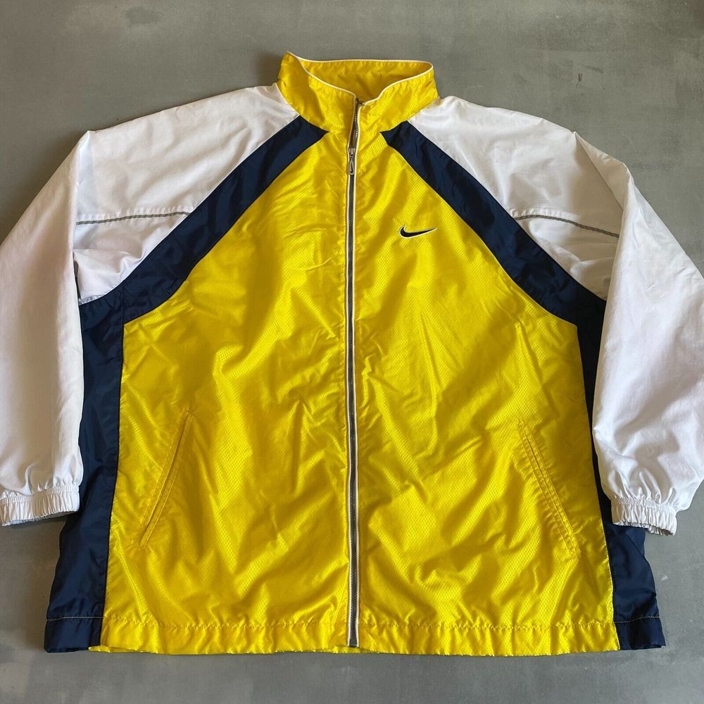 Nike Jacket Youth XXL 20-22 Boys Teen‎ Windbreaker color block Y2k Lined